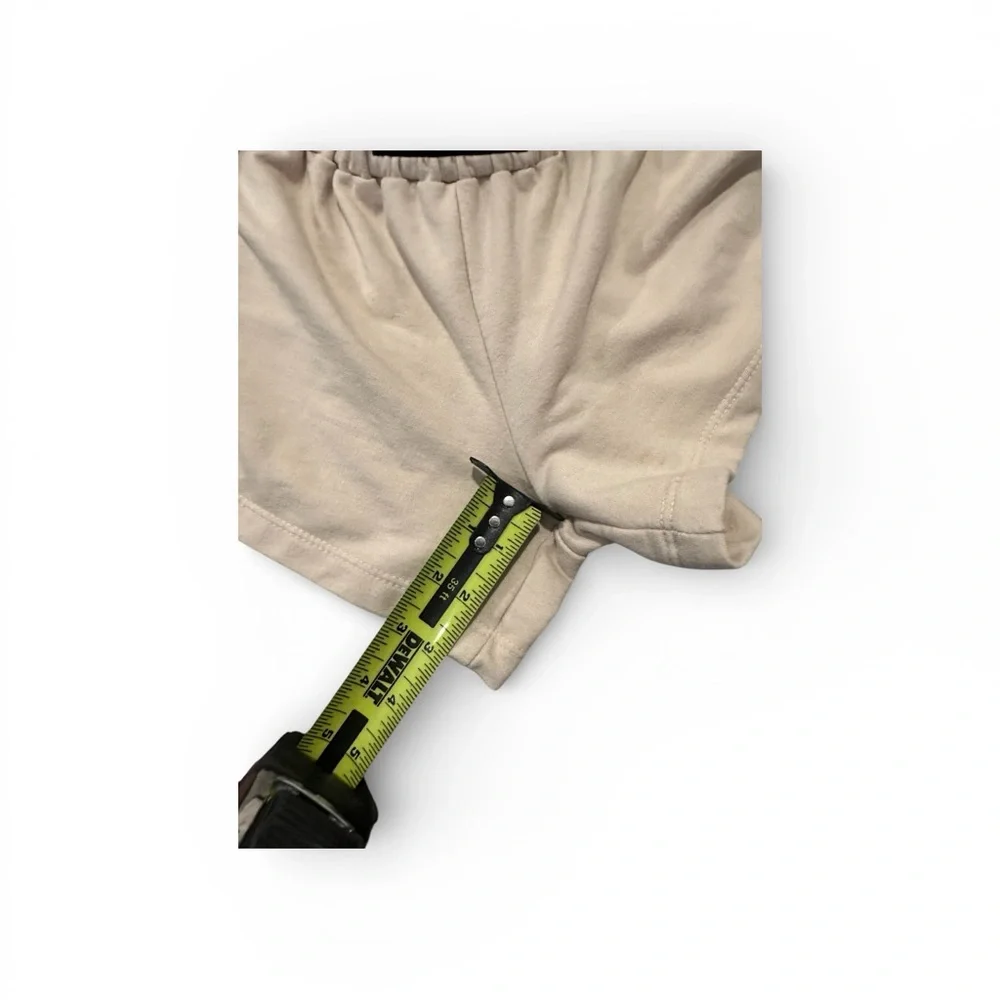 TALENTLESS High Waist Beige Lounge Shorts - Picture 4 of 6